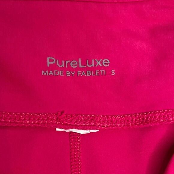 Fabletics hot pink PureLuxe ruched capri leggings size S - Picture 3 of 12